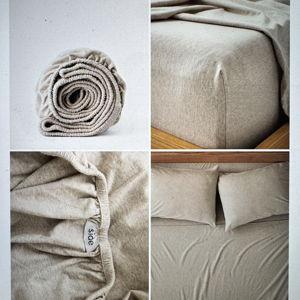 Organic Queen Favorite Tee Jersey Fitted Sheet: PACT (Smoke Heather)