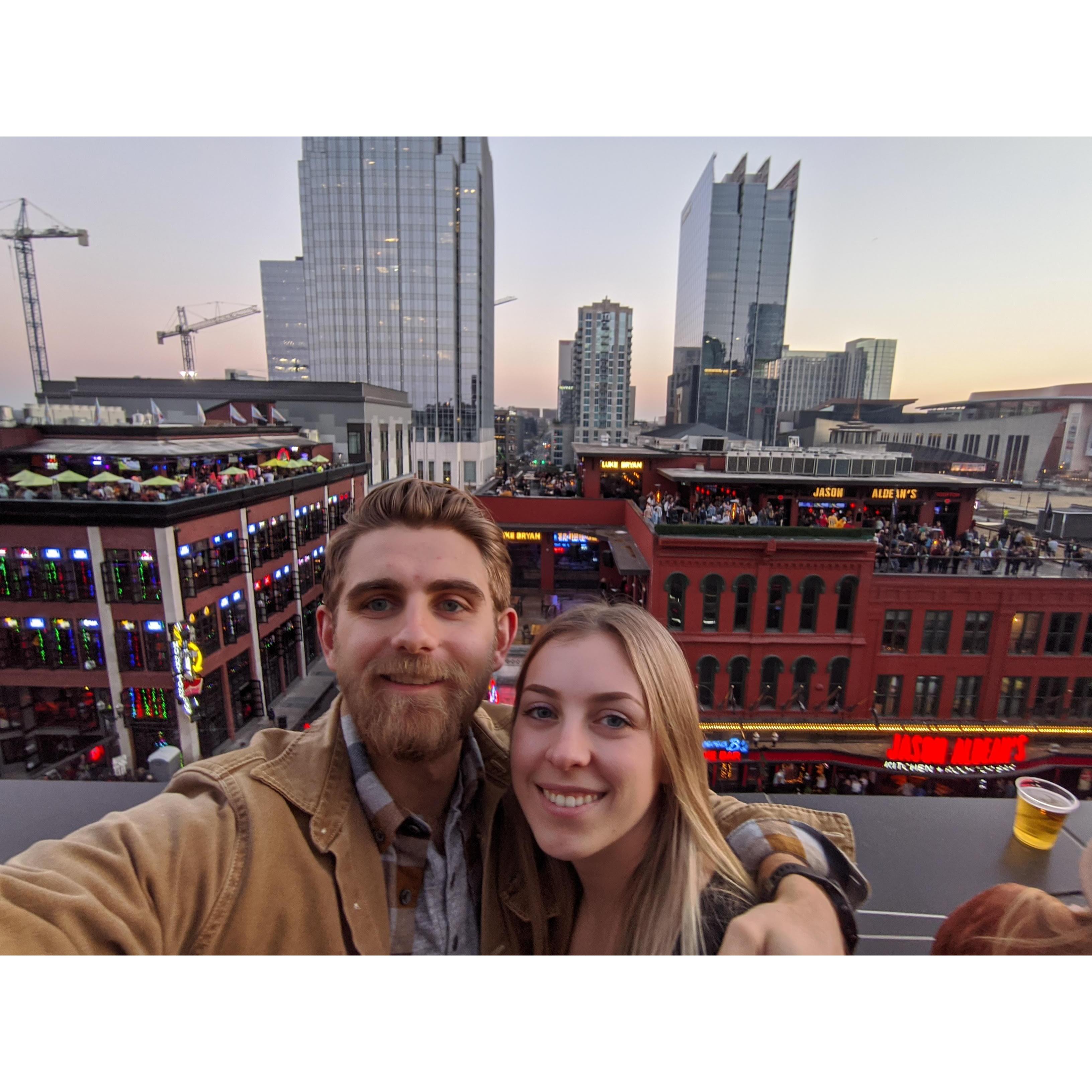 On a rooftop in Nashville, TN!