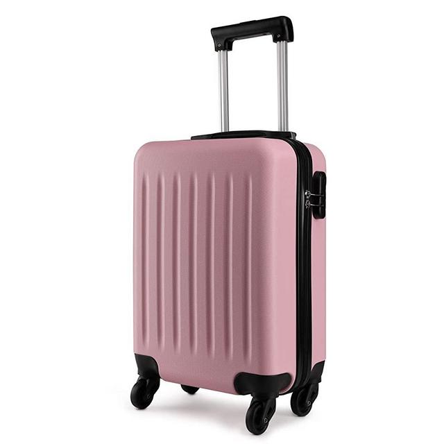Kono 19 inch Carry On Luggage Lightweight Hard Shell ABS 4 Wheel Spinner Suitcase (Pink)