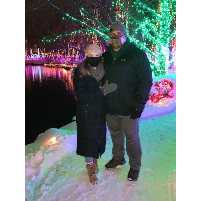 Rotary Botanical lights in Janesville, 2020.