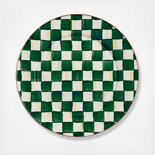 Emerald Check Stainless Steel Serving Platter