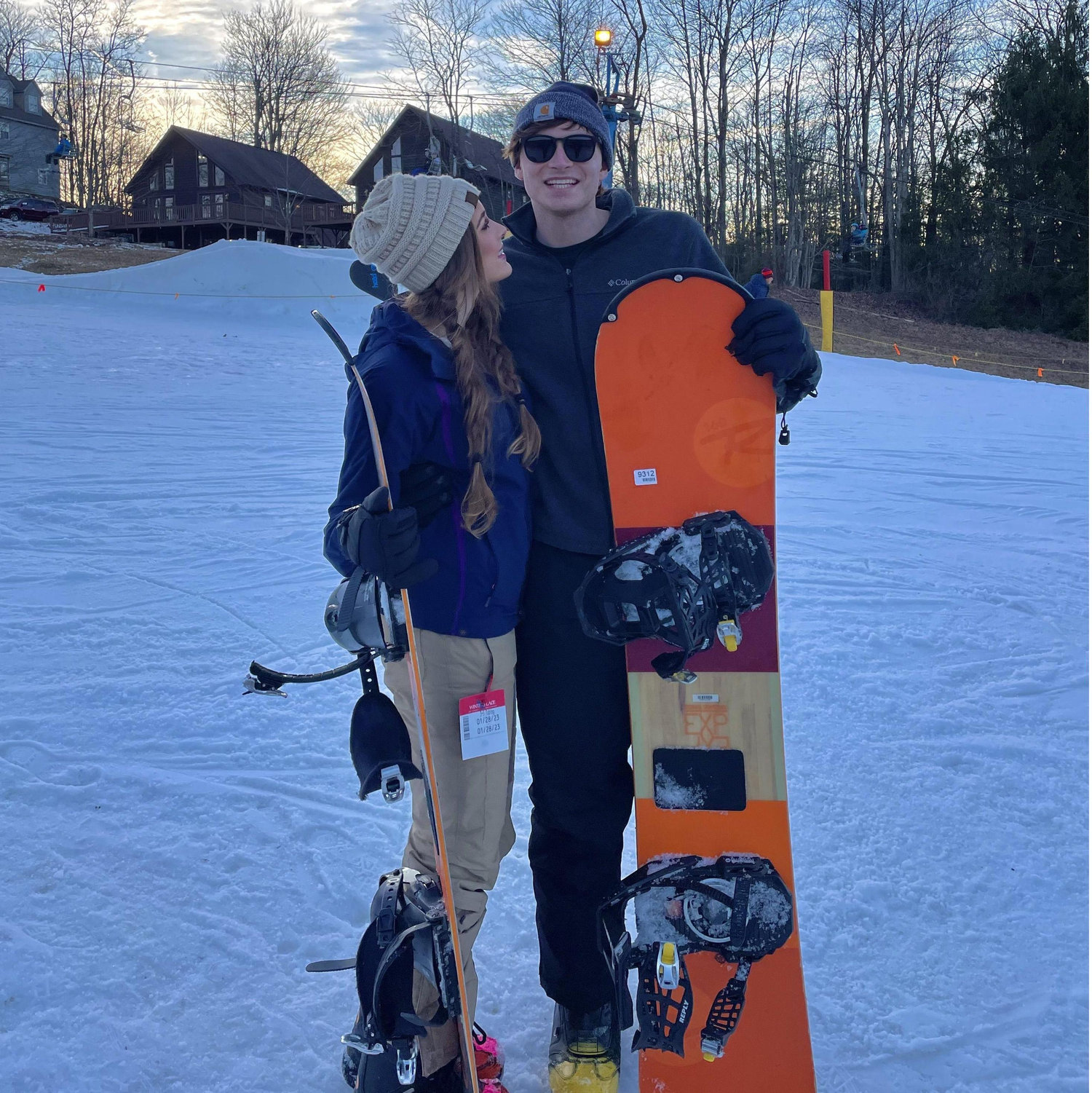 First and last time snowboarding lol!!