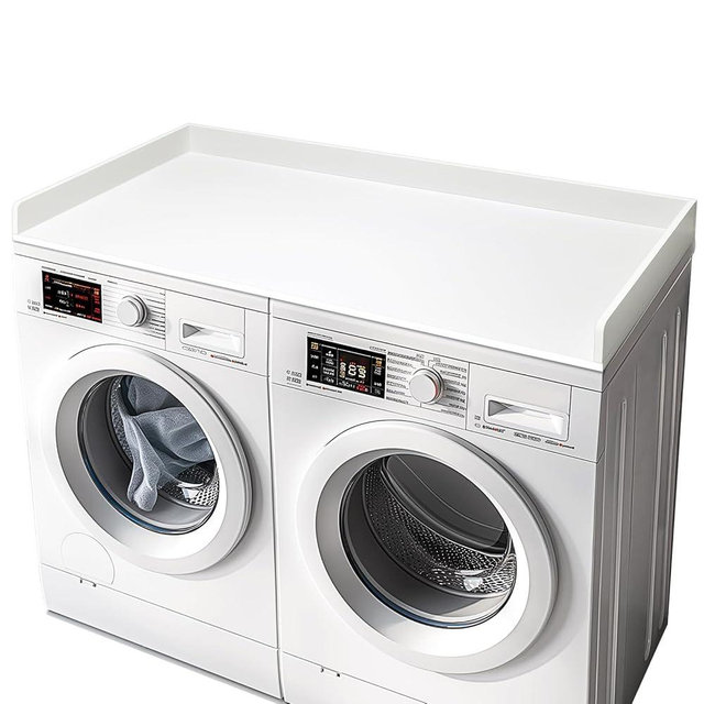 Gashell Washer Dryer Countertop, 27.5" x 54" Washer and Dryer Countertop for Laundry Room Organization(White)