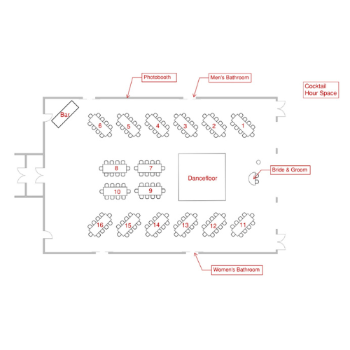 Use this floorplan to help find your table