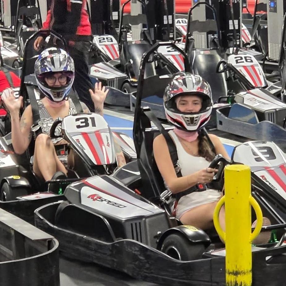 Michael took this photo of Ciearra and Jazmine while go-karting in Knoxville.