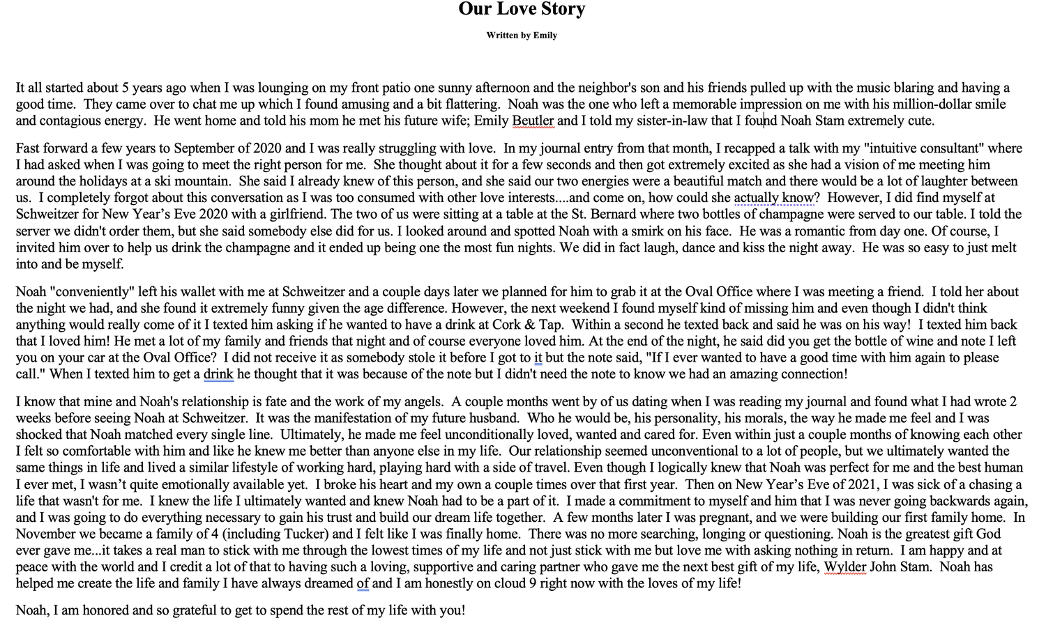 The Wedding Website of Noah Stam and Emily Beutler