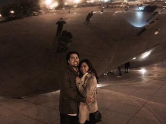 November 8, 2014: Our first photo together: "The Bean" Chicago, IL