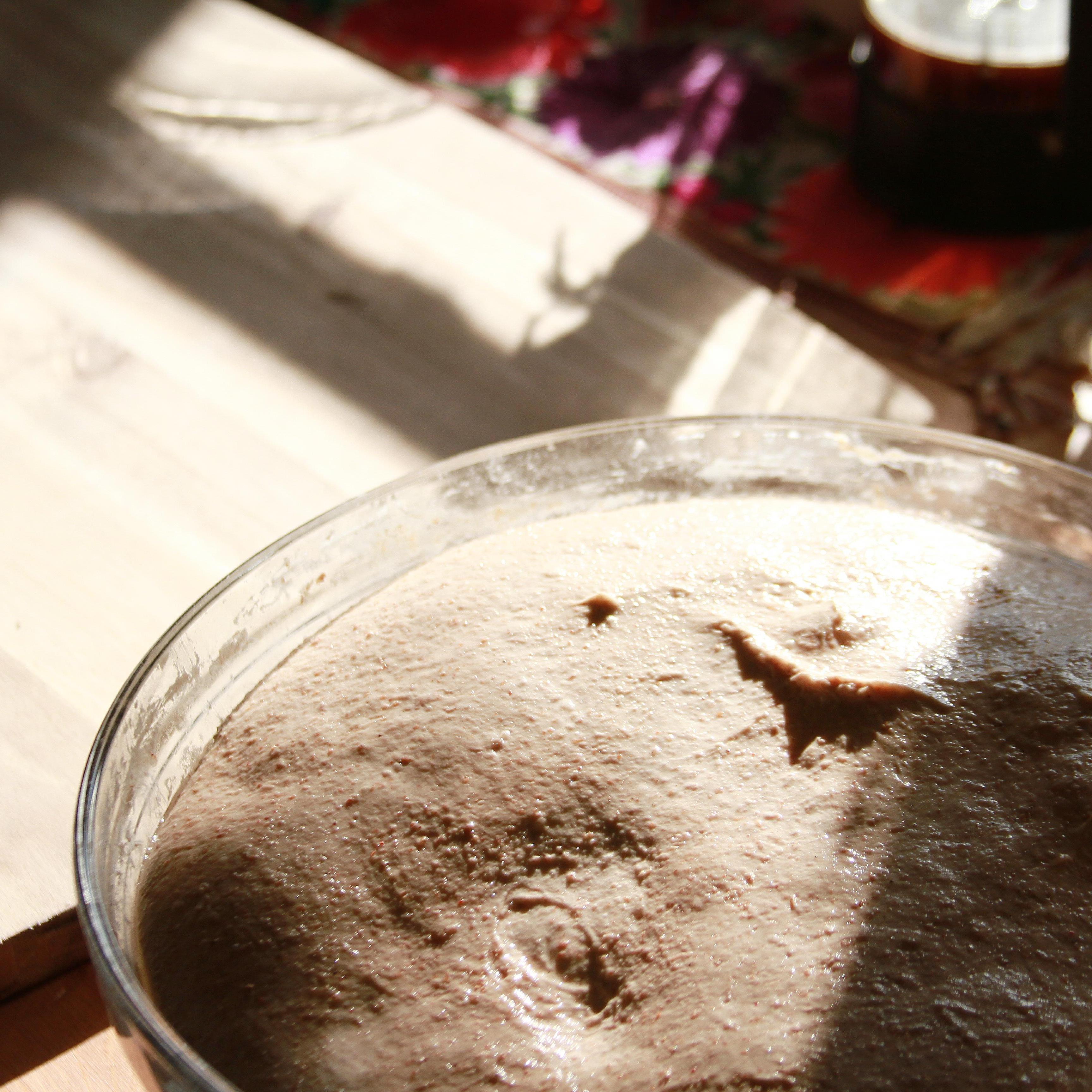 Dough for Dylan's homemade sourdough bread.