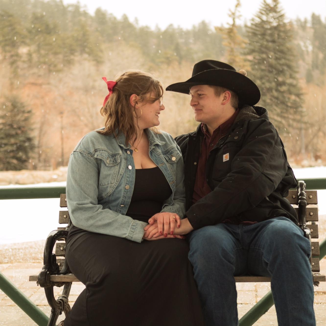 We exchanged our Valentine's Day gifts on this bench right before Cody proposed.