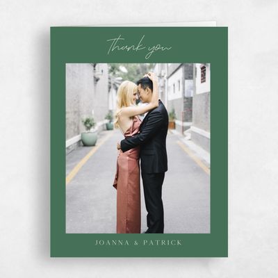 Hunter, Green Wedding Thank You - Sivas Photo