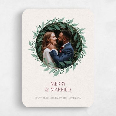 Beige Rounded Holiday Card - Piedmont