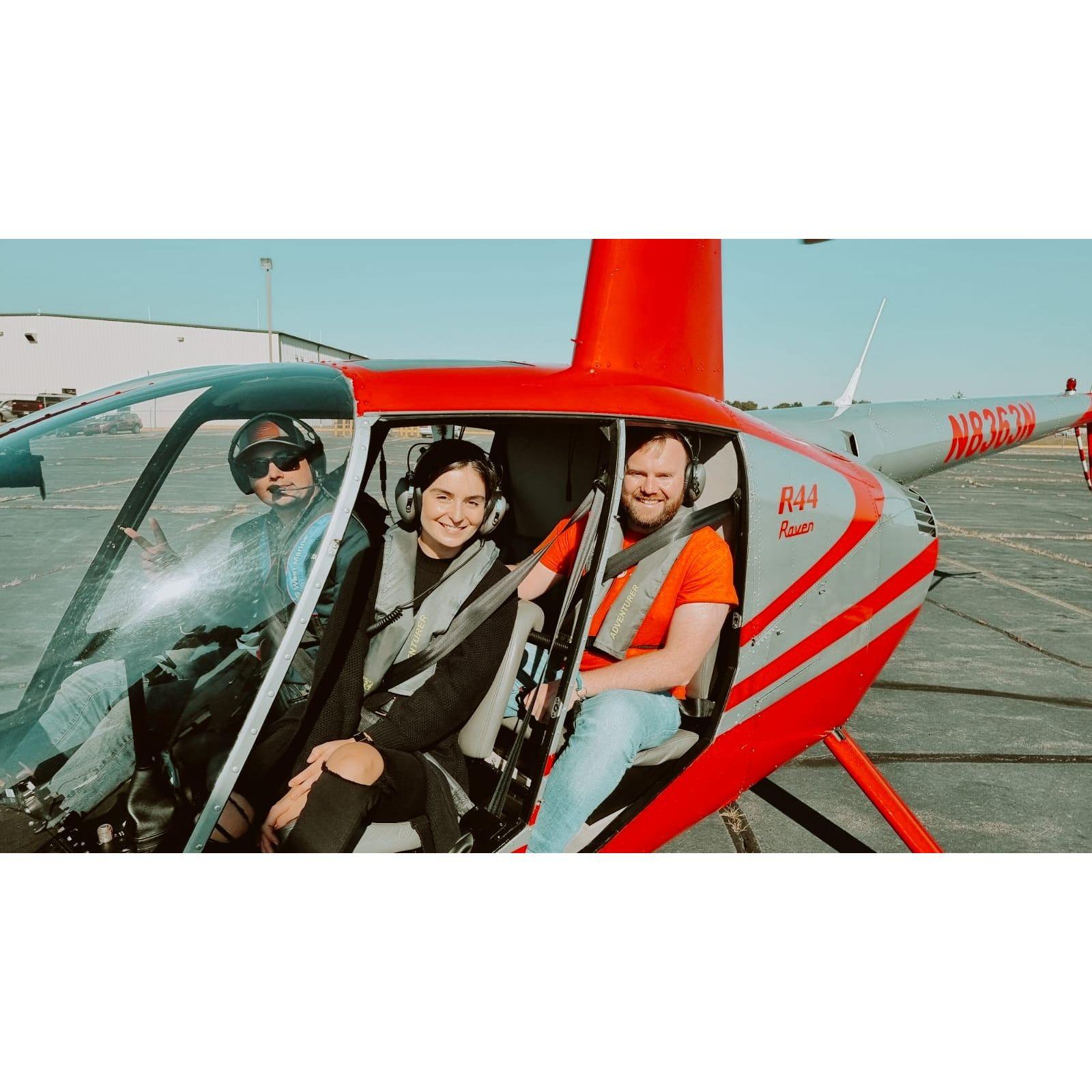 Open door helicopter ride in New York