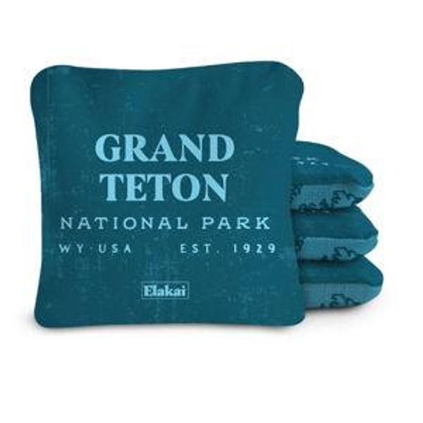 Teal Grand Teton Cornhole Bags