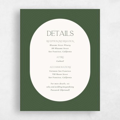 Dark Olive, Green Wedding Enclosure - Majestic