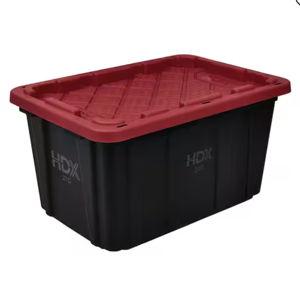 27 Gal. Tough Storage Tote in Black and Red