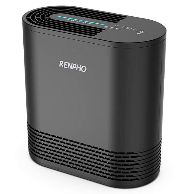 RENPHO Air Purifier for Home Allergies and Pets, Air Purifier with H13 True HEPA Filter, Quiet Air Purifier for Bedroom Kitchen Office, Eliminate 99.97% Odors Smoke Mold Pollen Dust Pet Dander