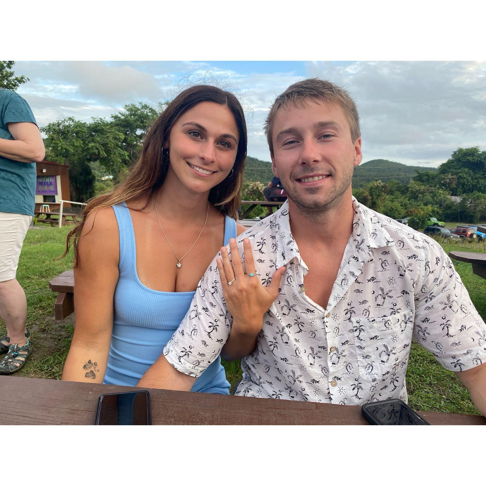 Our first photo engaged as our celebration started 11/4/22