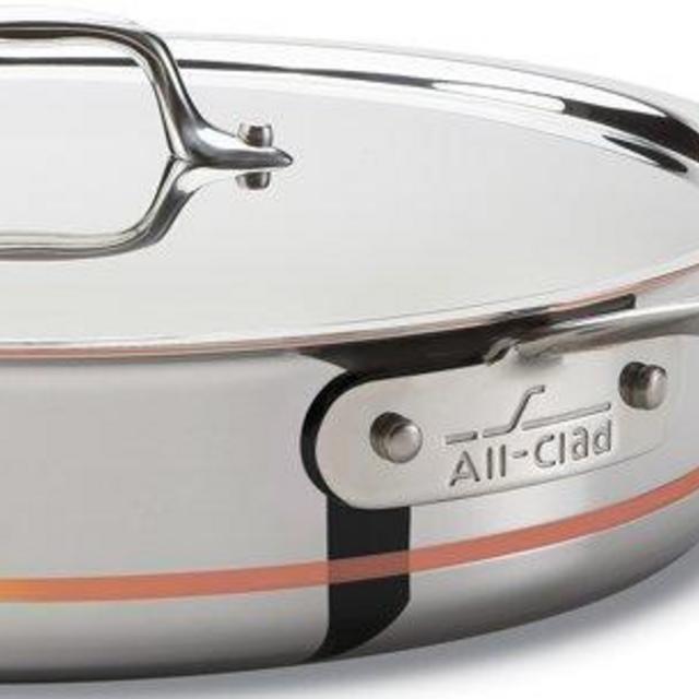 All-Clad 6405 SS Copper Core 5-Ply Bonded Dishwasher Safe Saute Pan / Cookware, 5-Quart, Silver