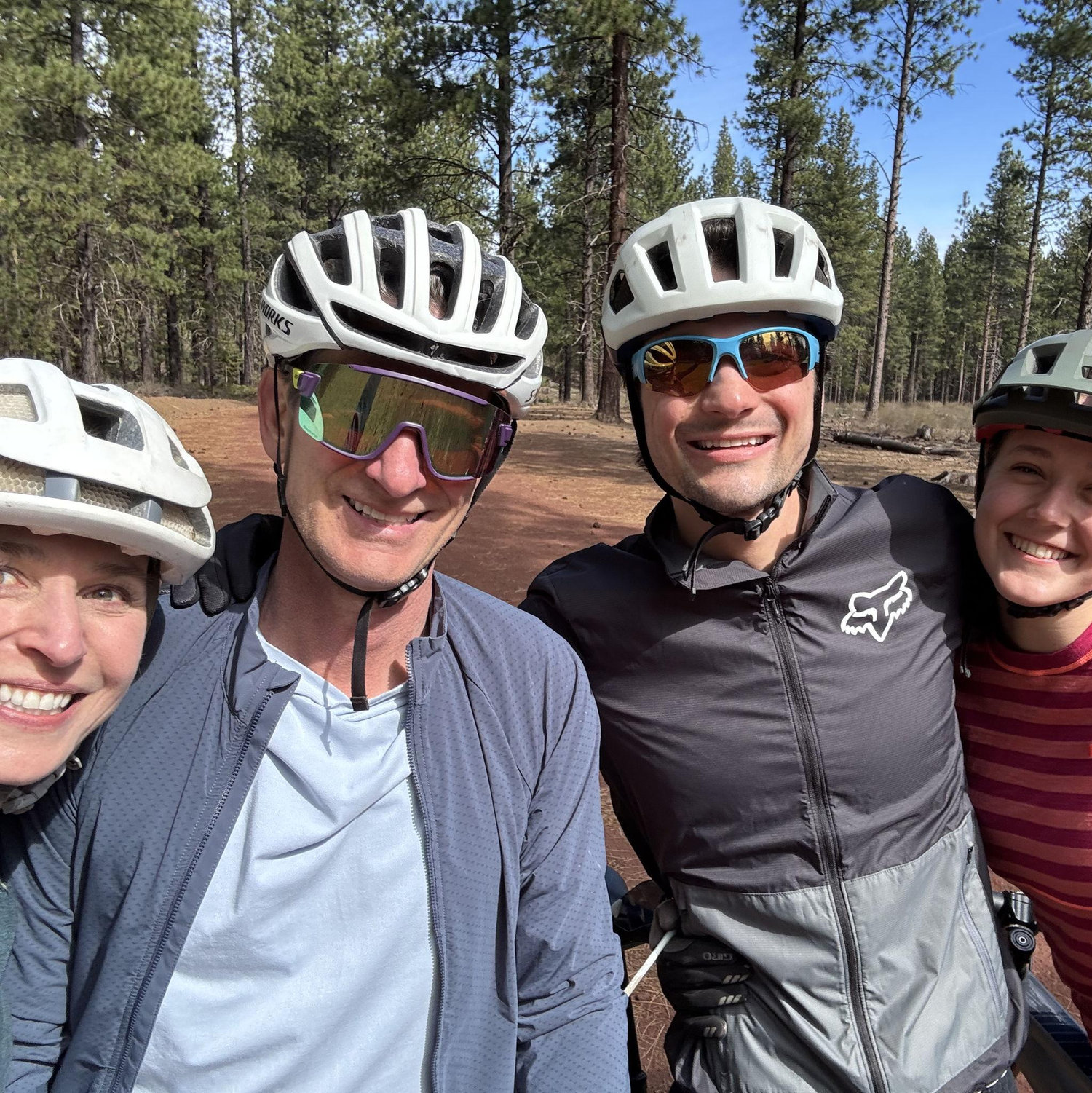 Biking in Bend with Brady's parents
