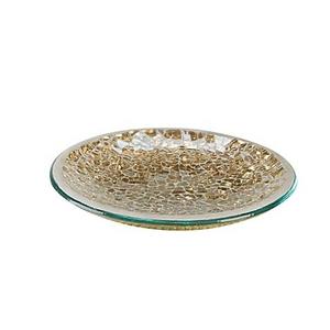 Gold Crackle Mosaic Glass Soap Dish