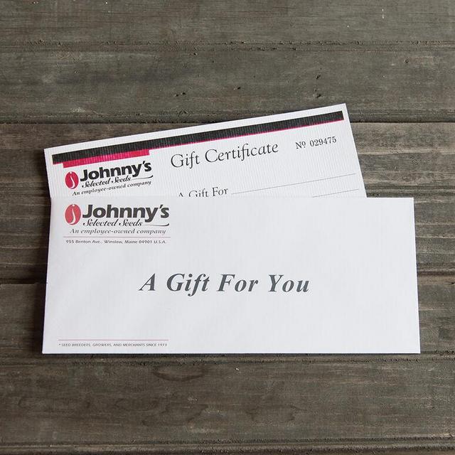 Johnny's Seeds Gift Certificate