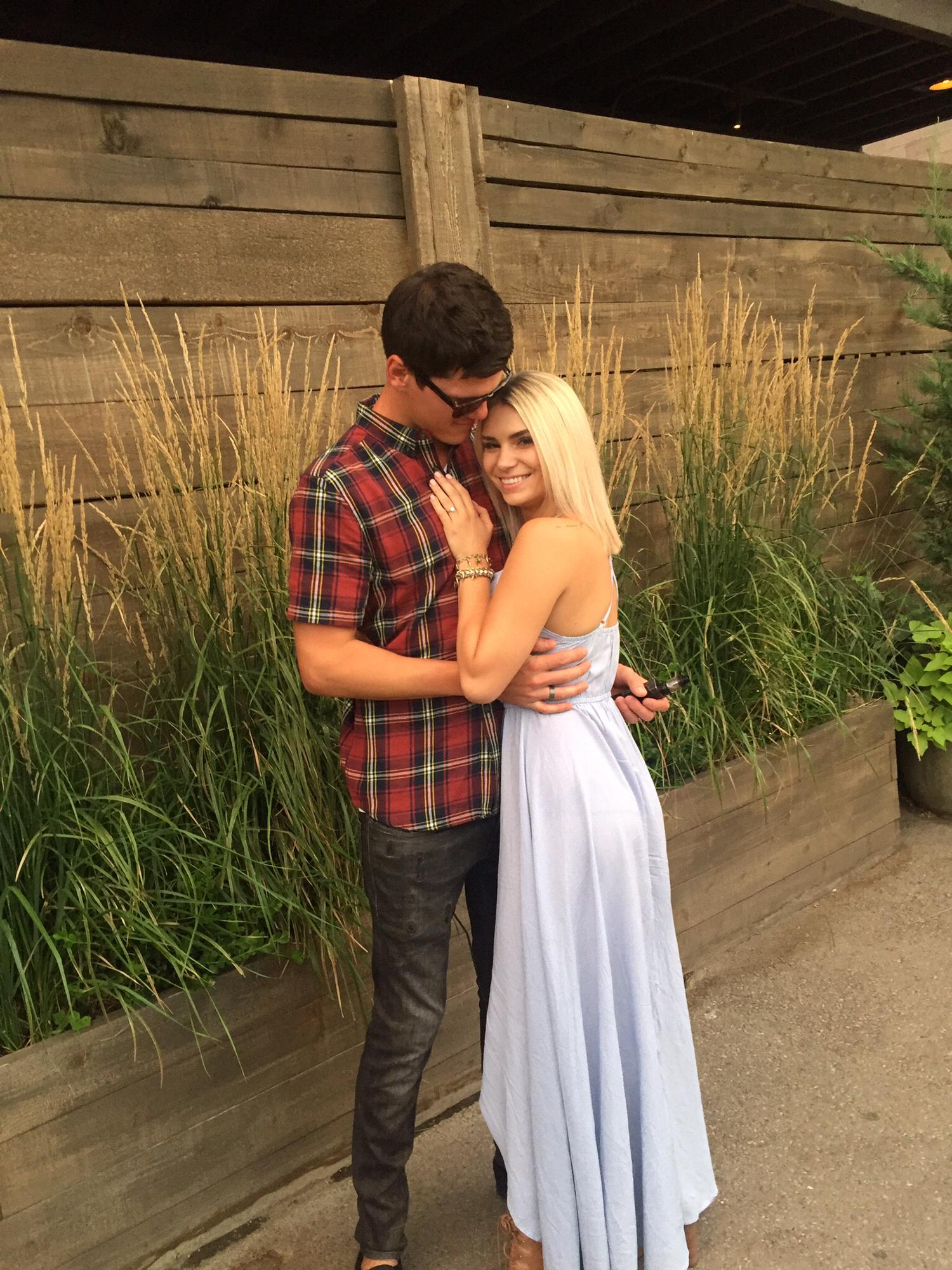 Our engagement dinner
July 2017