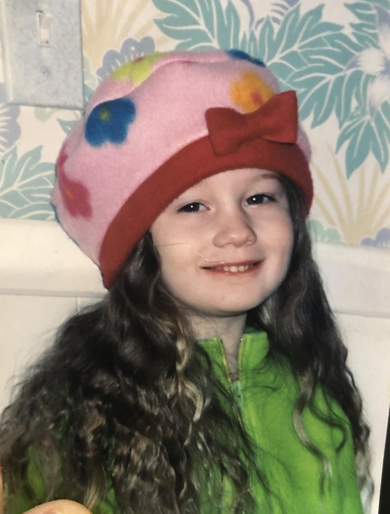 Baby Stephanie in a cool hat