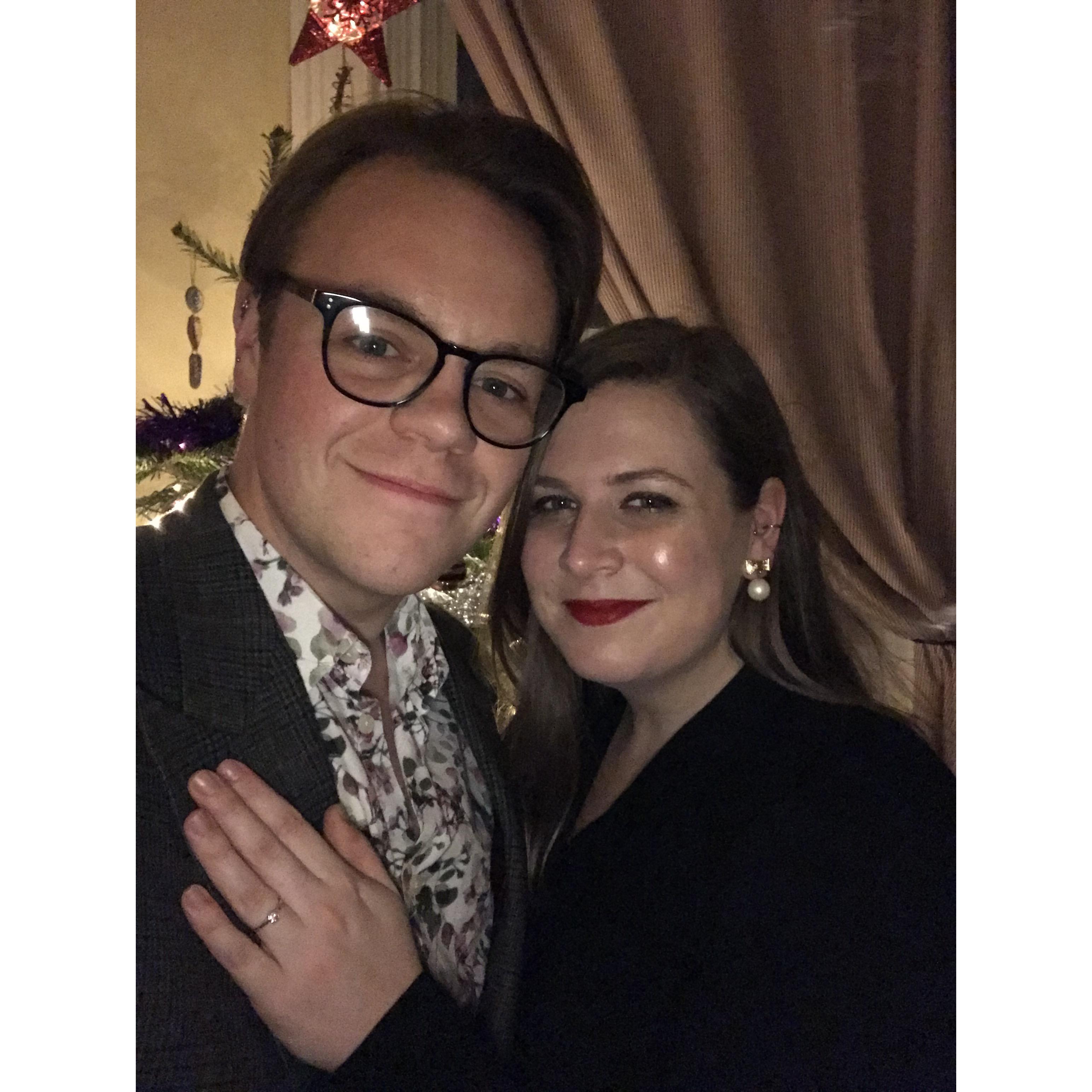 Engaged! Christmas Eve, 2019.