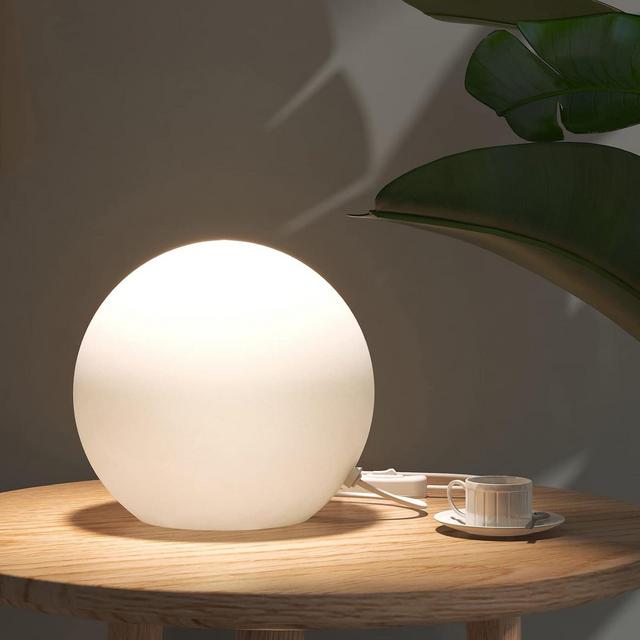 Ball Table Lamp with Glass Shade
