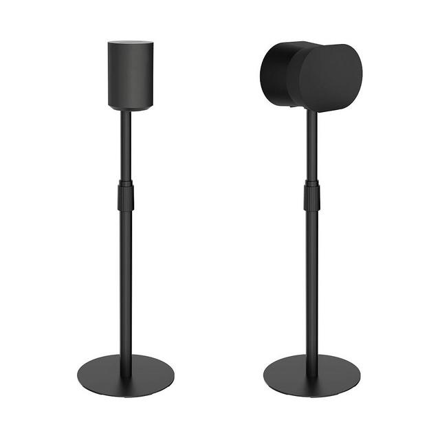 PEGZONE Adjustable Height Speaker Stands Compatible with SONOS Era 300 and Era 100, Height Adjustable up to 42.6'', Floor Stands with Cable Management, Speaker Mount, Black, 2 Pack (Pair)