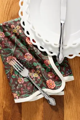Rifle Paper Co. Gracie Cotton Napkins, Set of 4