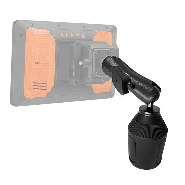 EXSI.CO Heavy Duty Cup Holder Mount for Alpha XL - Adjustable 360 Truck, Car, UTV - Stable GPS Holder for Hunting & Dog Tracking