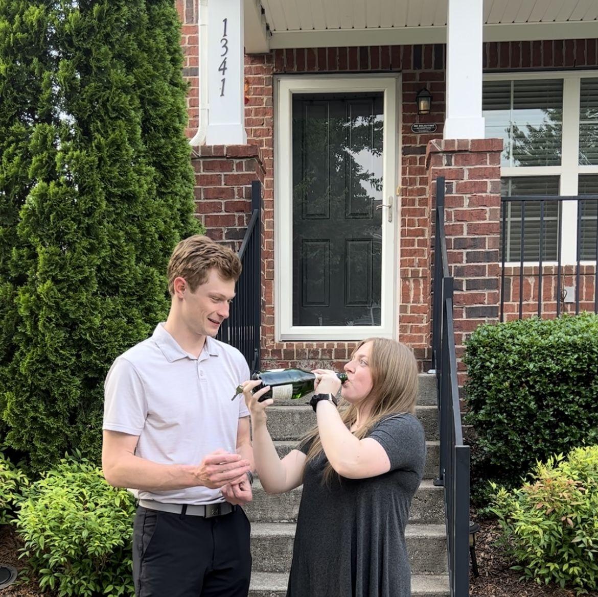 Right after we closed on our first home!