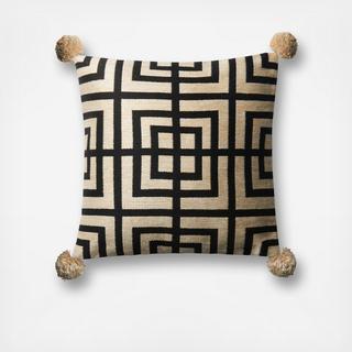 Pom Pom Geometric Pillow
