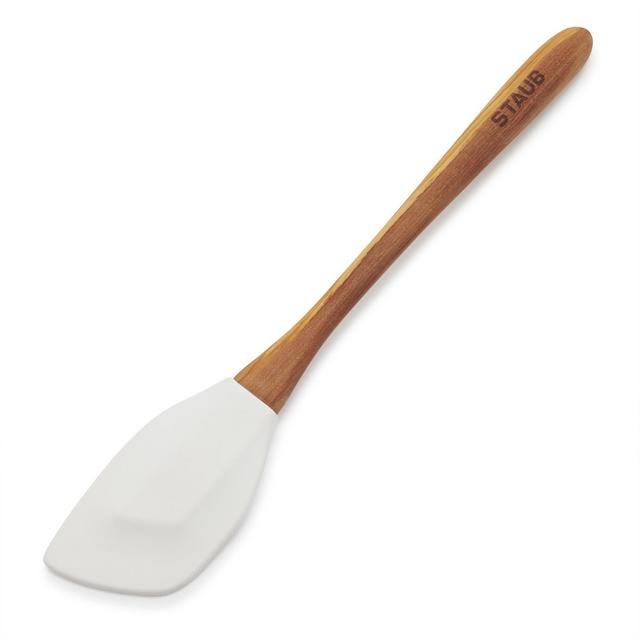 Staub Olivewood & Silicone Spatula in White