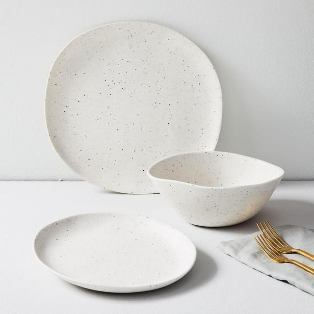 Melamine Salad Plate, Organic Stone, Set of 4