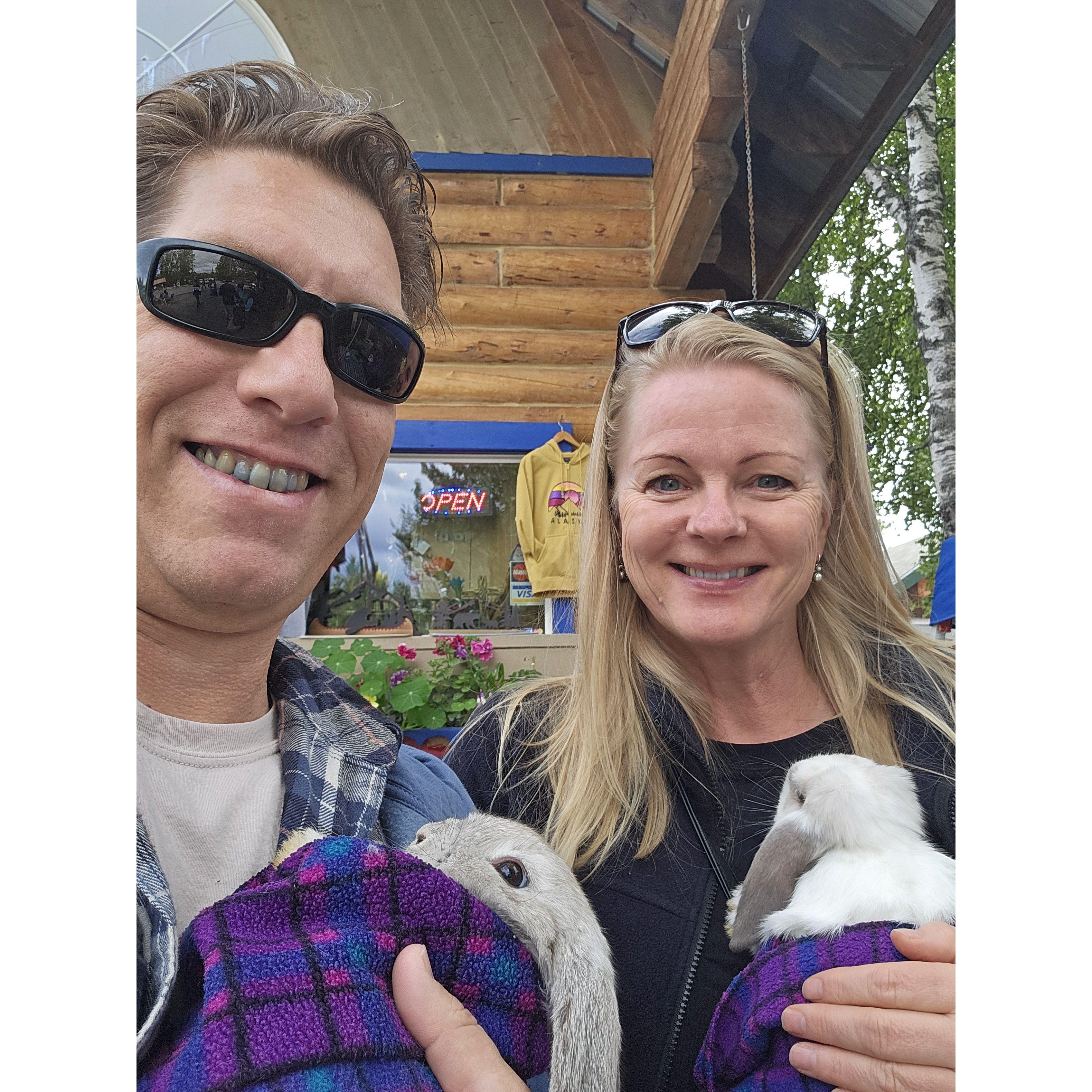 Bunny hugs and blueberry cobbler..