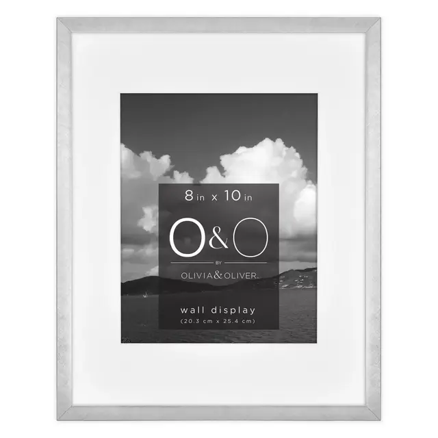 O&O by Olivia & Oliver™ 8-Inch x 10-Inch Matted Metal Wall Frame in Silver