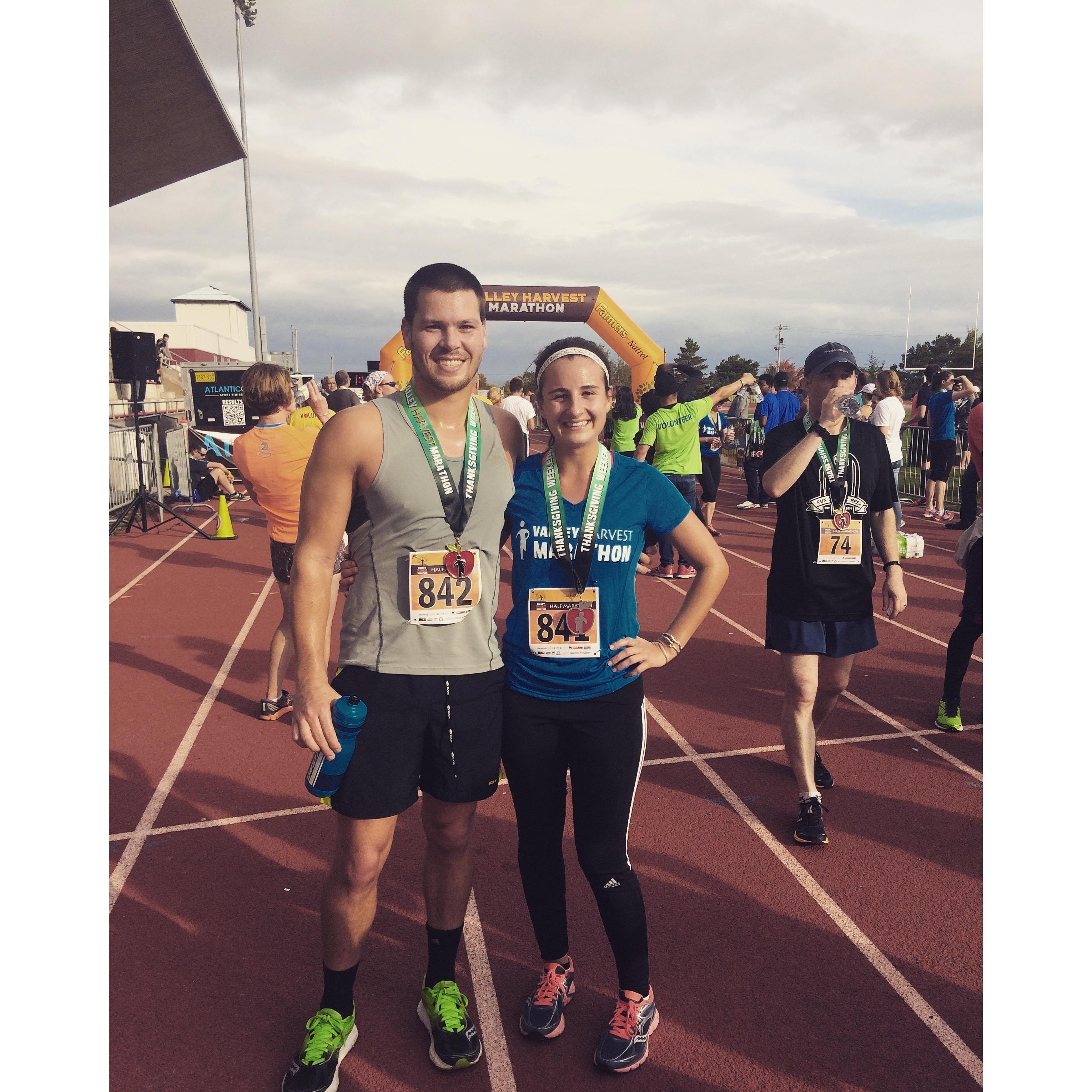 Harvest Half Marathon on Canadian Thanksgiving, Wolfville, CA