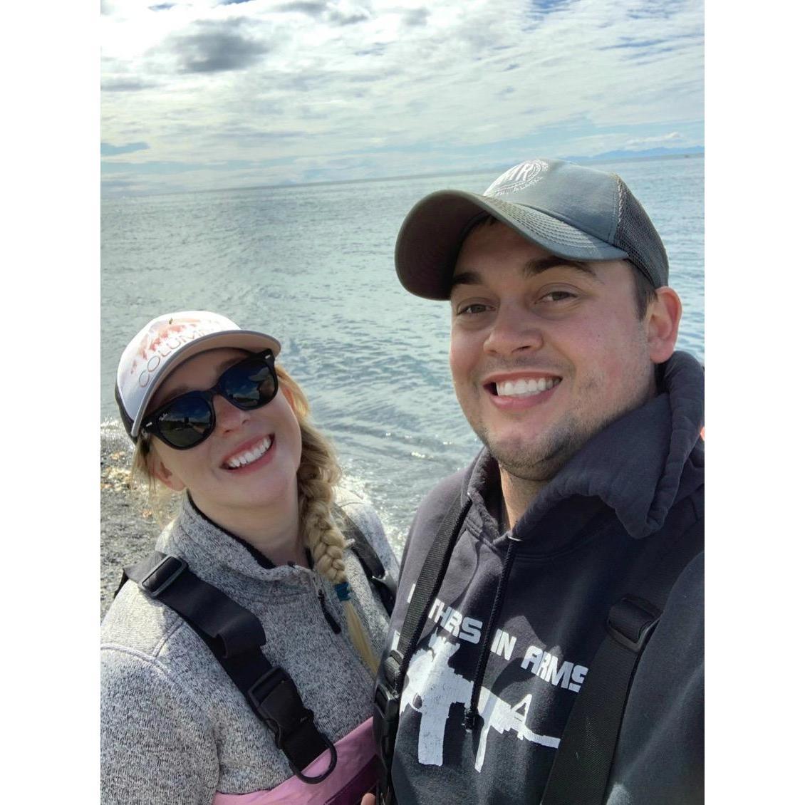 Fishing out of Whiskey Gulch for halibut with Dom's Dad, 2020