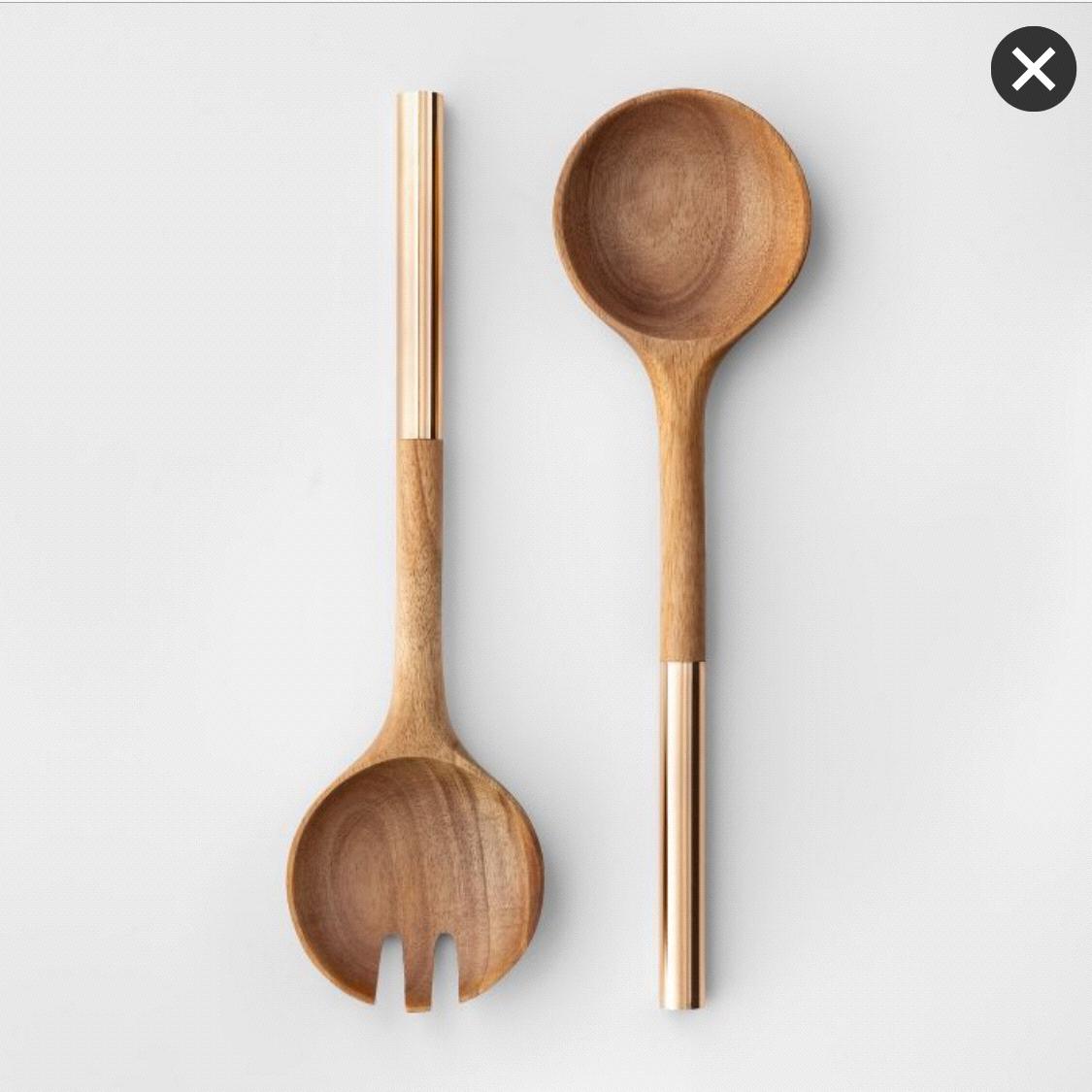 Cravings by Chrissy Teigen 2pc Acacia Wood Salad Serving Set