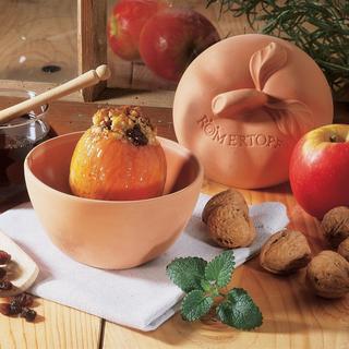 Glazed Clay Apple Baker