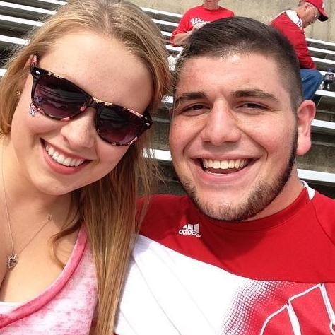 Antonio's first Badger game day.