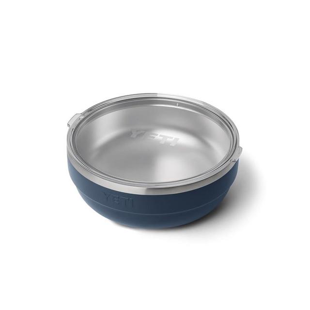 YETI Rambler Low Bowls, Vacuum Insulated, Stackable and Nestable Stainless Steel Bowl with Lid, 3.6 Quart, Navy