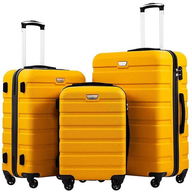 COOLIFE Luggage 3 Piece Set Suitcase Spinner Hardshell Lightweight TSA Lock 4 Piece Set