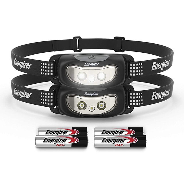 Energizer LED Headlamp, Bright and Durable, Lightweight, Built for Camping, Hiking, Outdoors, Emergency Light, Best Head Lamp for Adults and Kids, Batteries Included