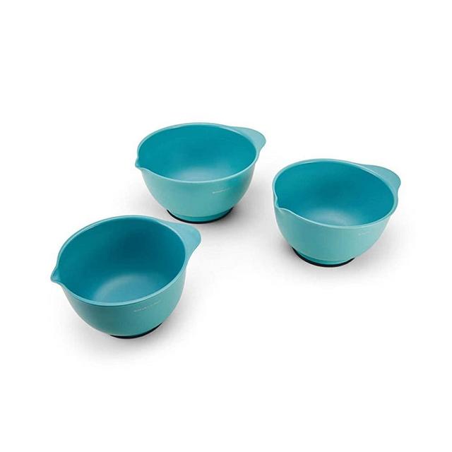 KitchenAid KE175OSAQA Classic Mixing Bowls, Set of 3, Aqua