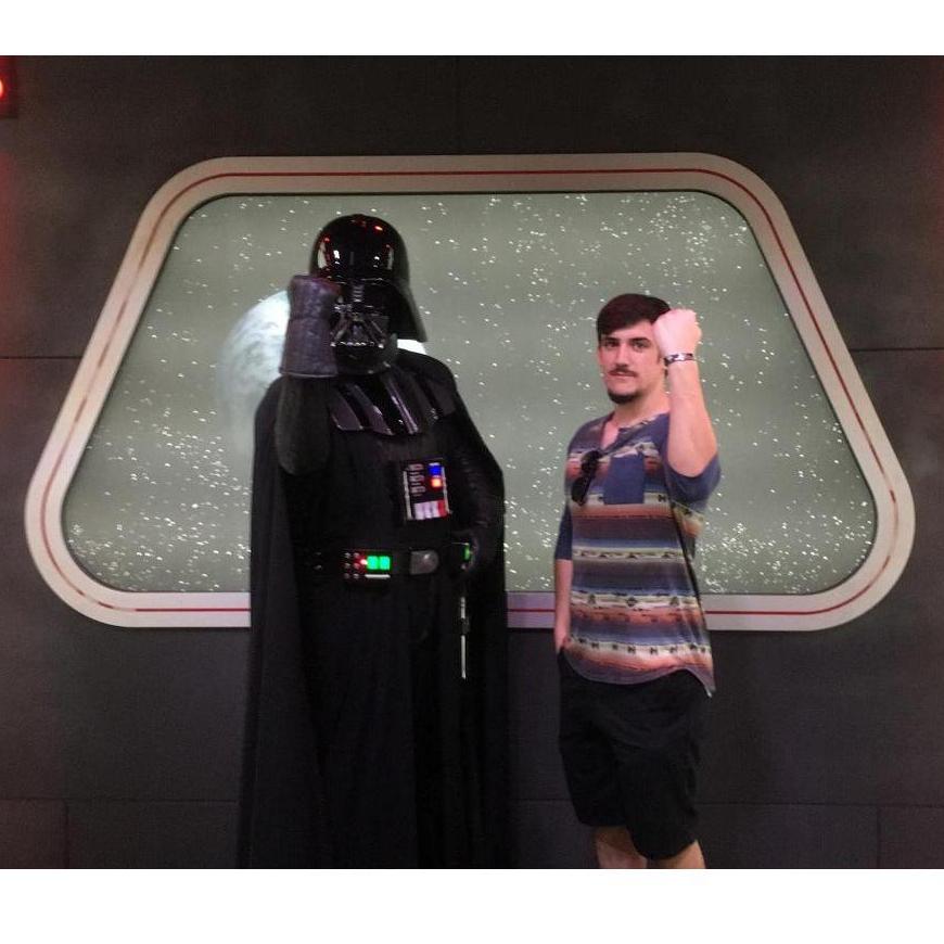 Mark and pal, Darth Vader (Oct 2017)