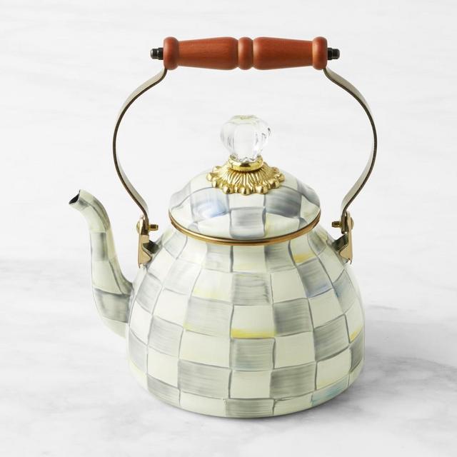 MacKenzie-Childs Sterling Check Teakettle, 2-Qt.