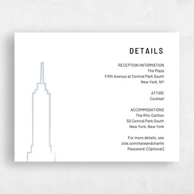 Blue Wedding Enclosure - Manhattan Skyline